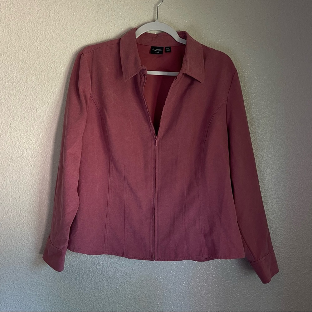 Sonoma Women's Pink Button Down Shirt